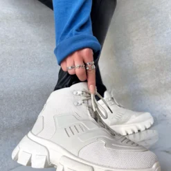 Lorlie OPEN HEART CHUNKY NUDE SNEAKER WOMENS