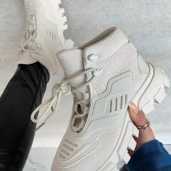 Lorlie OPEN HEART CHUNKY NUDE SNEAKER WOMENS