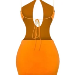 Lorlie WOMENS IN MY FEELINGS ORANGE MINI DRESS