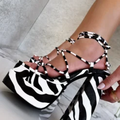 Lorlie MAMACITA ZEBRA PRINT PLATFORM HEELS