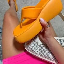 Lorlie TIME TO LOUNGE ORANGE THONG SANDAL