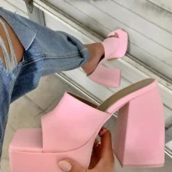 Lorlie WEEKEND VIBES PINK HEEL MULE WOMENS