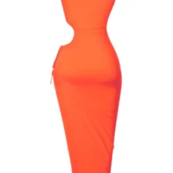 Lorlie WOMENS ATTENTION ON YOU ORANGE MAXI DRESS