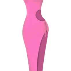 Lorlie WOMENS ATTENTION ON YOU PINK MAXI DRESS