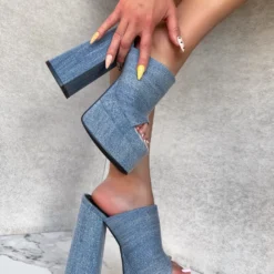 Lorlie FALSE REACTIONS DENIM PLATFORM HEEL