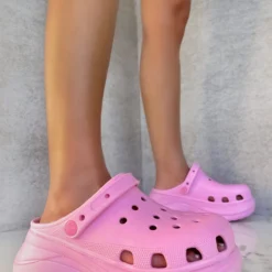 Lorlie EYES ON ME PINK PLATFORM CLOG WOMENS