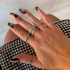Lorlie SILVER HOT ROMANCE RING SET