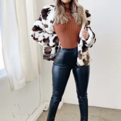 Lorlie SWEATERS & JACKETS NO PRIORITIES FAUX COW COAT