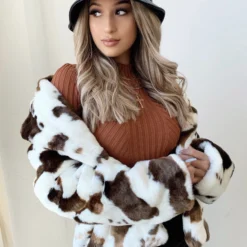 Lorlie SWEATERS & JACKETS NO PRIORITIES FAUX COW COAT