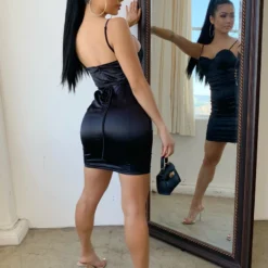 Lorlie DRESSES TIE AROUND ME SATIN DRESS