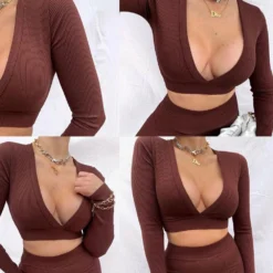 Lorlie WELL RESTED RIBBED CHOCOLATE SET