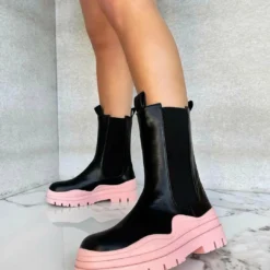 Lorlie WOMENS FEELS LIKE MONEY PINK CHELSEA BOOTS