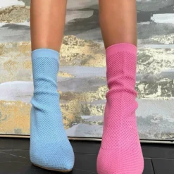 Lorlie WOMENS NEXT TO YOU BLUE KNIT HEEL BOOT