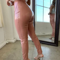 Lorlie NEVER TOO CLASSY LATEX CUT-OUT PANTS BOTTOMS