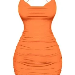Lorlie FUEGO BABY ORANGE MINI DRESS WOMENS